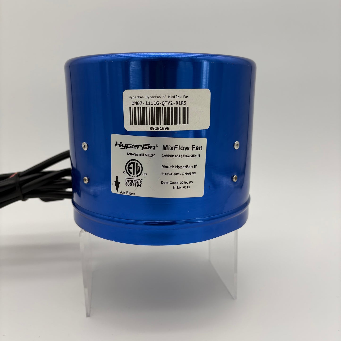 Hyper Fan 6 in Digital Mixed Flow Fans 315 CFM with Climate Control Module