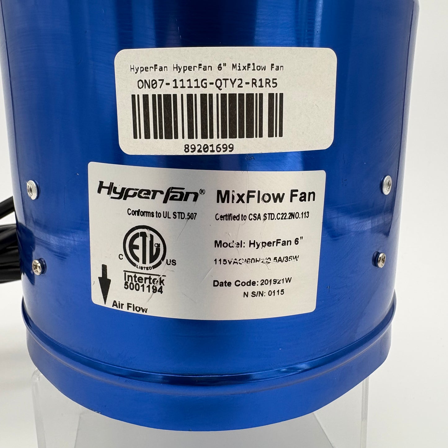 Hyper Fan 6 in Digital Mixed Flow Fans 315 CFM with Climate Control Module